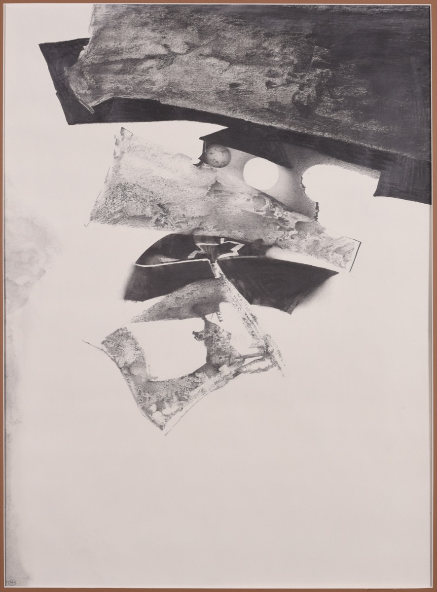Abutment, graphite drawing by Michael Burlingame