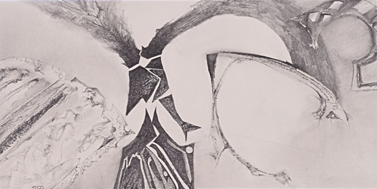 Prior, graphite drawing by Michael Burlingame