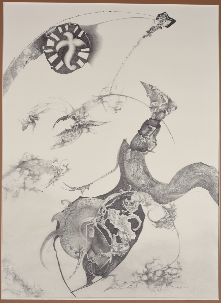 Rather, graphite drawing by Michael Burlingame